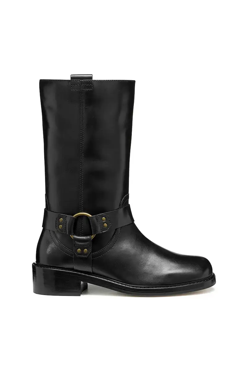 stivaletti alla caviglia in pelle D NALVIA donna colore nero D565QC 000FF C9999