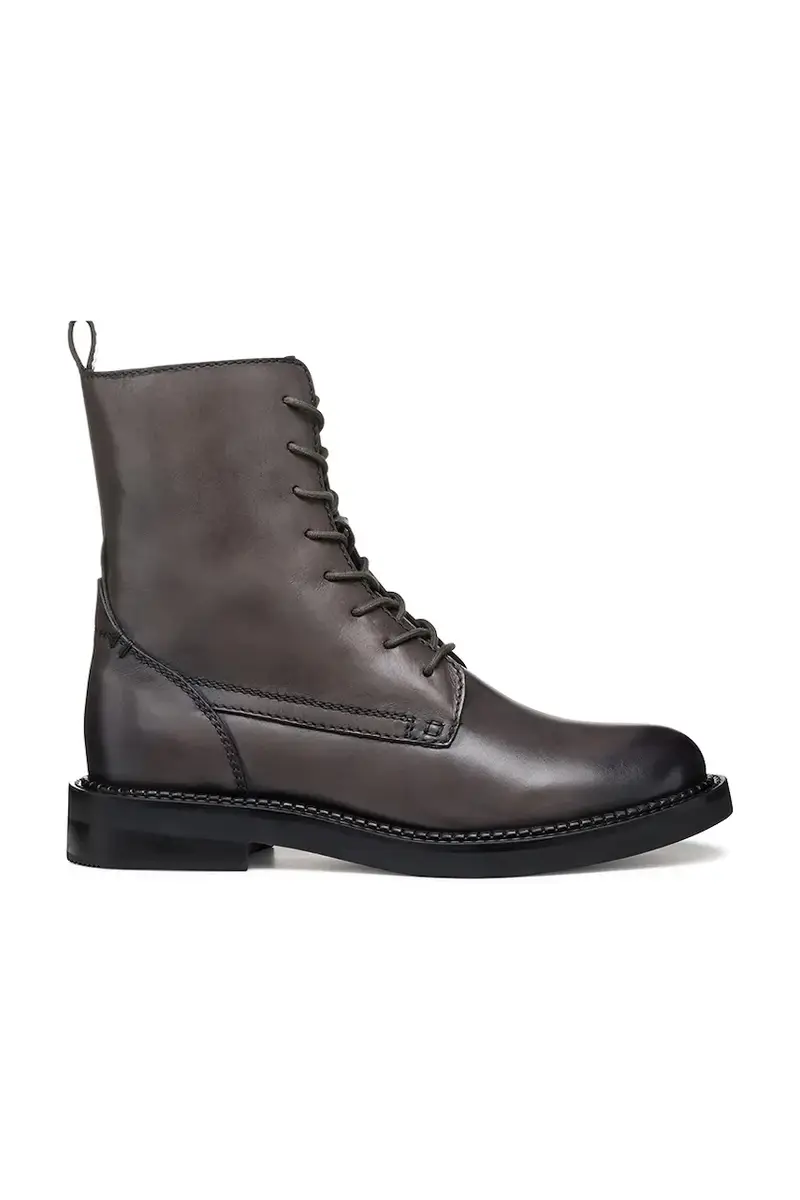 stivaletti alla caviglia in pelle D SERILDA donna colore grigio D46WYG 00043 C6029