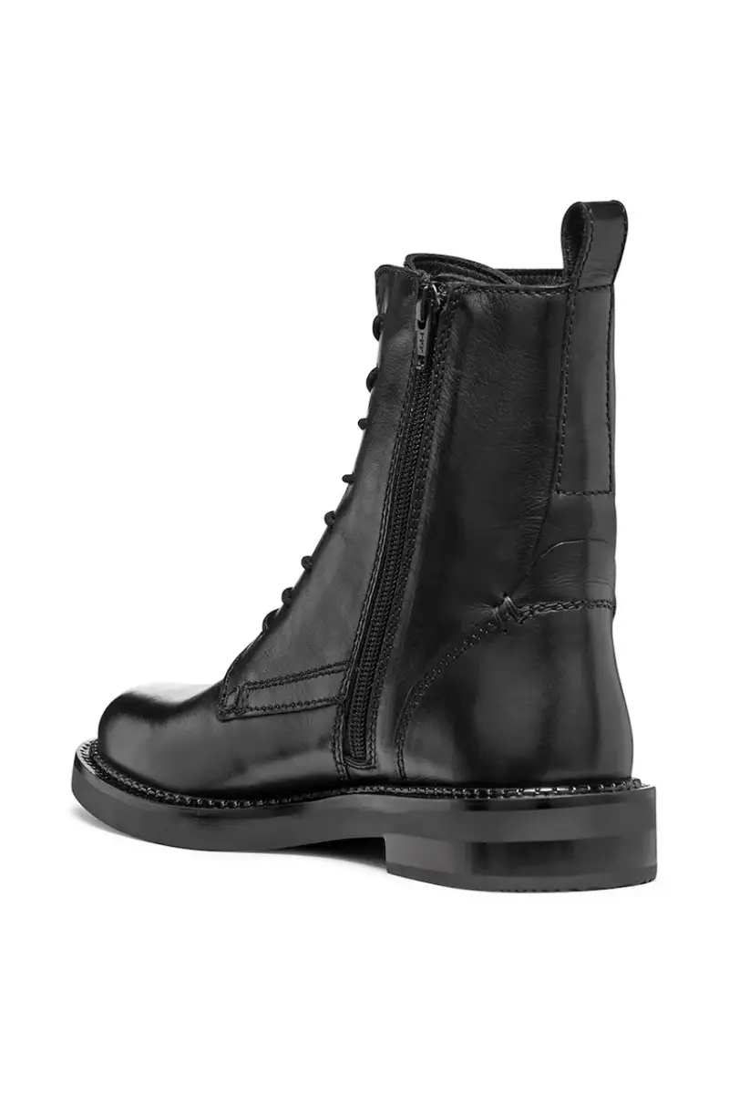 stivaletti alla caviglia in pelle D SERILDA G donna colore nero D46WYG 00043 C9999 miniatura 4