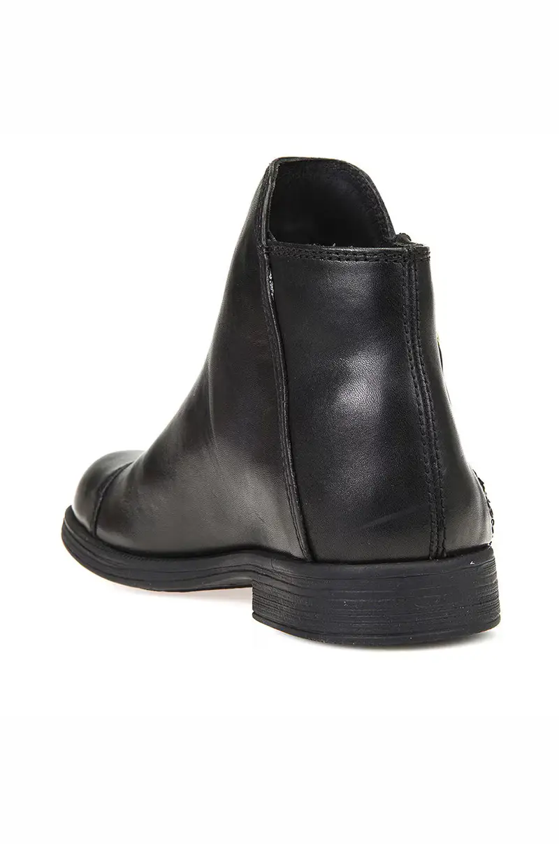 stivaletti alla caviglia in pelle Nero miniatura 4