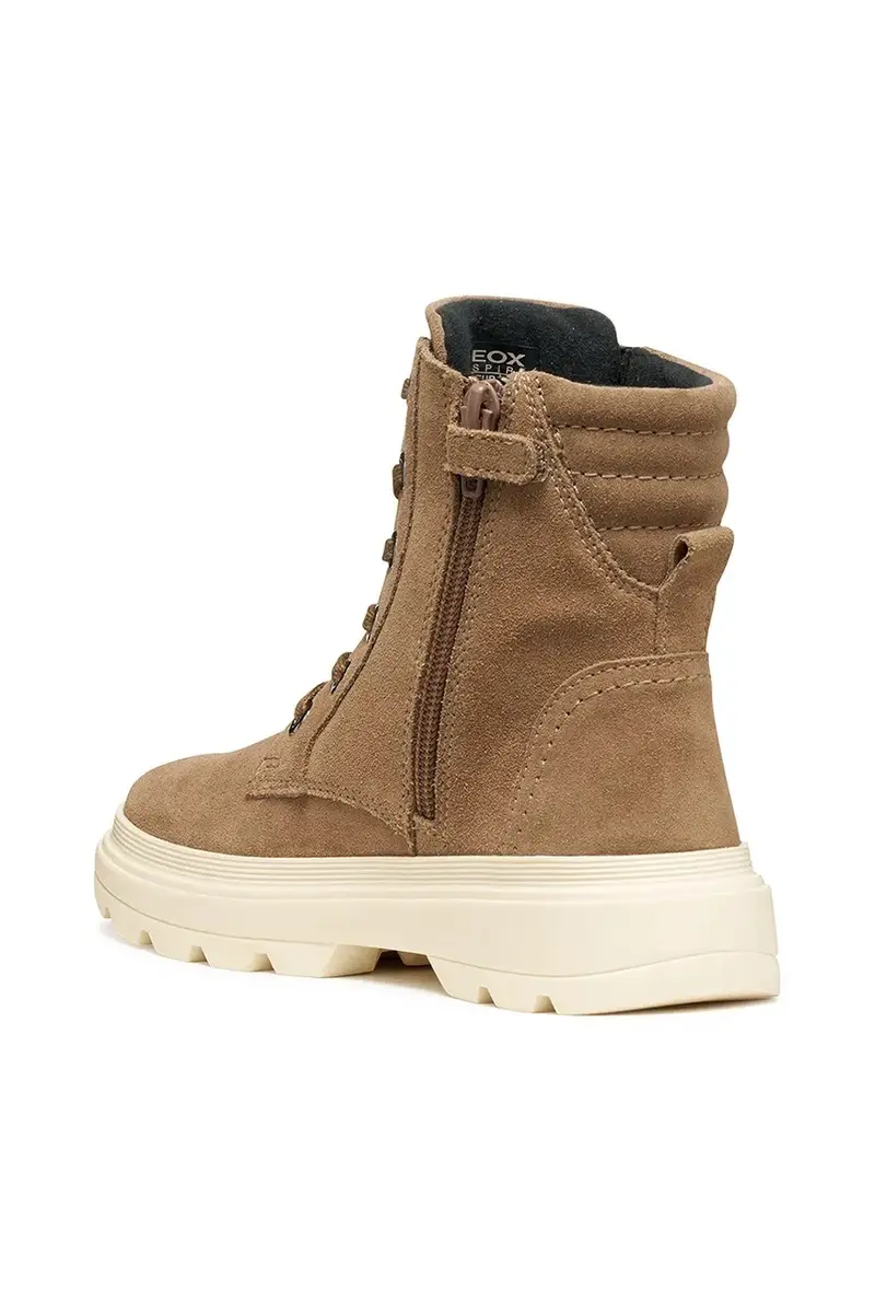 stivaletti in pelle scamosciata bambino/a KIDDARTAH colore marrone J56NDA.00022 miniatura 4