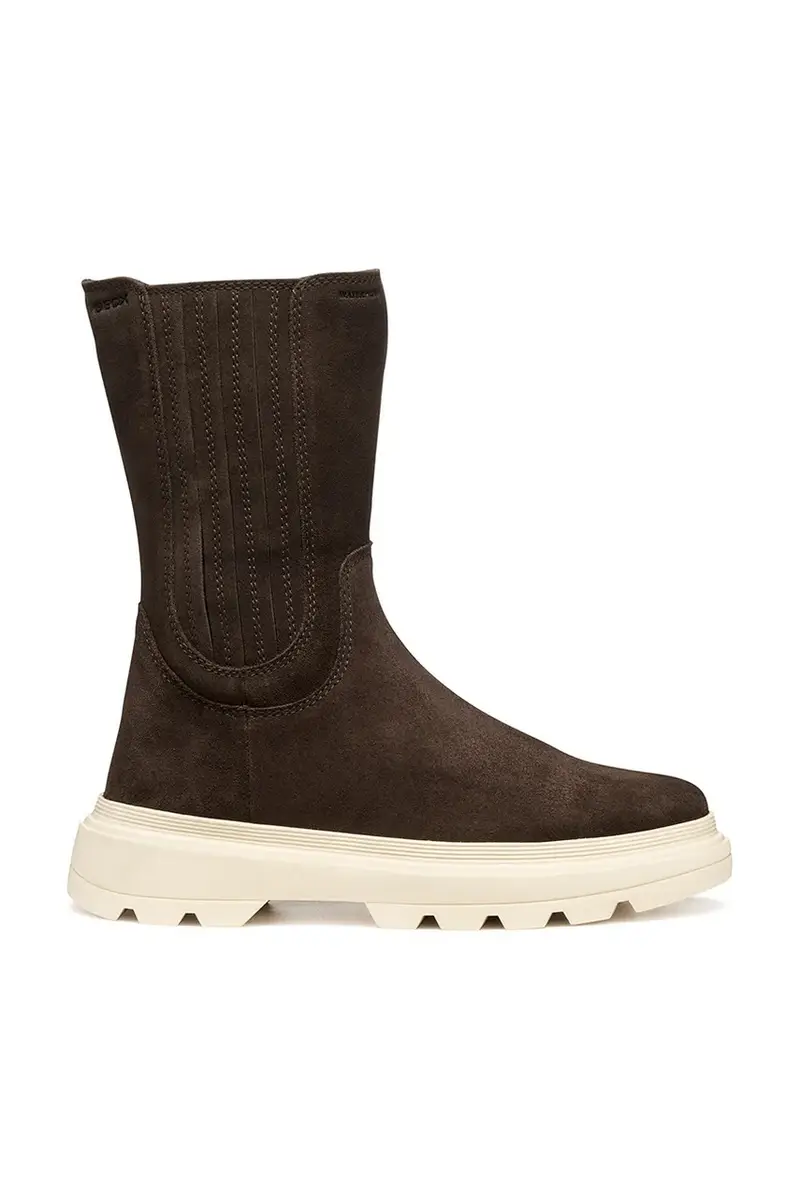 stivaletti in pelle scamosciata bambino/a KIDDARTAH colore marrone J56NDB.00022 miniatura 2