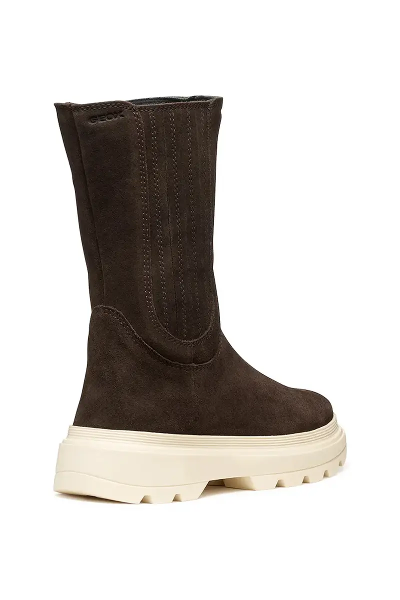 stivaletti in pelle scamosciata bambino/a KIDDARTAH colore marrone J56NDB.00022 miniatura 3