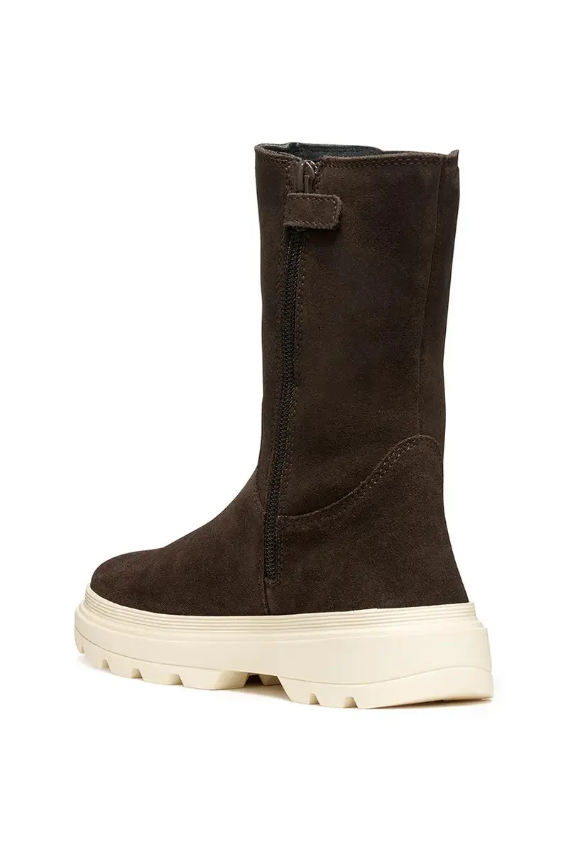 stivaletti in pelle scamosciata bambino/a KIDDARTAH colore marrone J56NDB.00022 miniatura 4