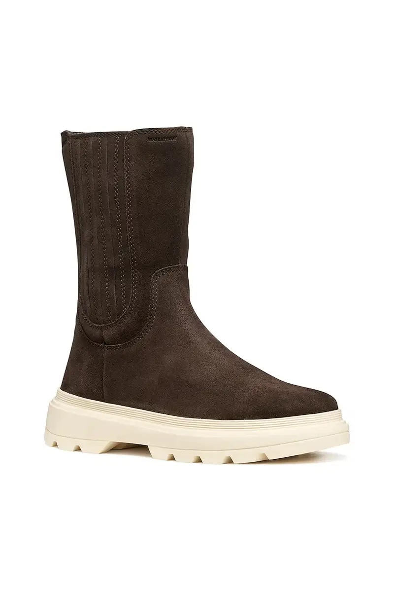 stivaletti in pelle scamosciata bambino/a KIDDARTAH colore marrone J56NDB.00022