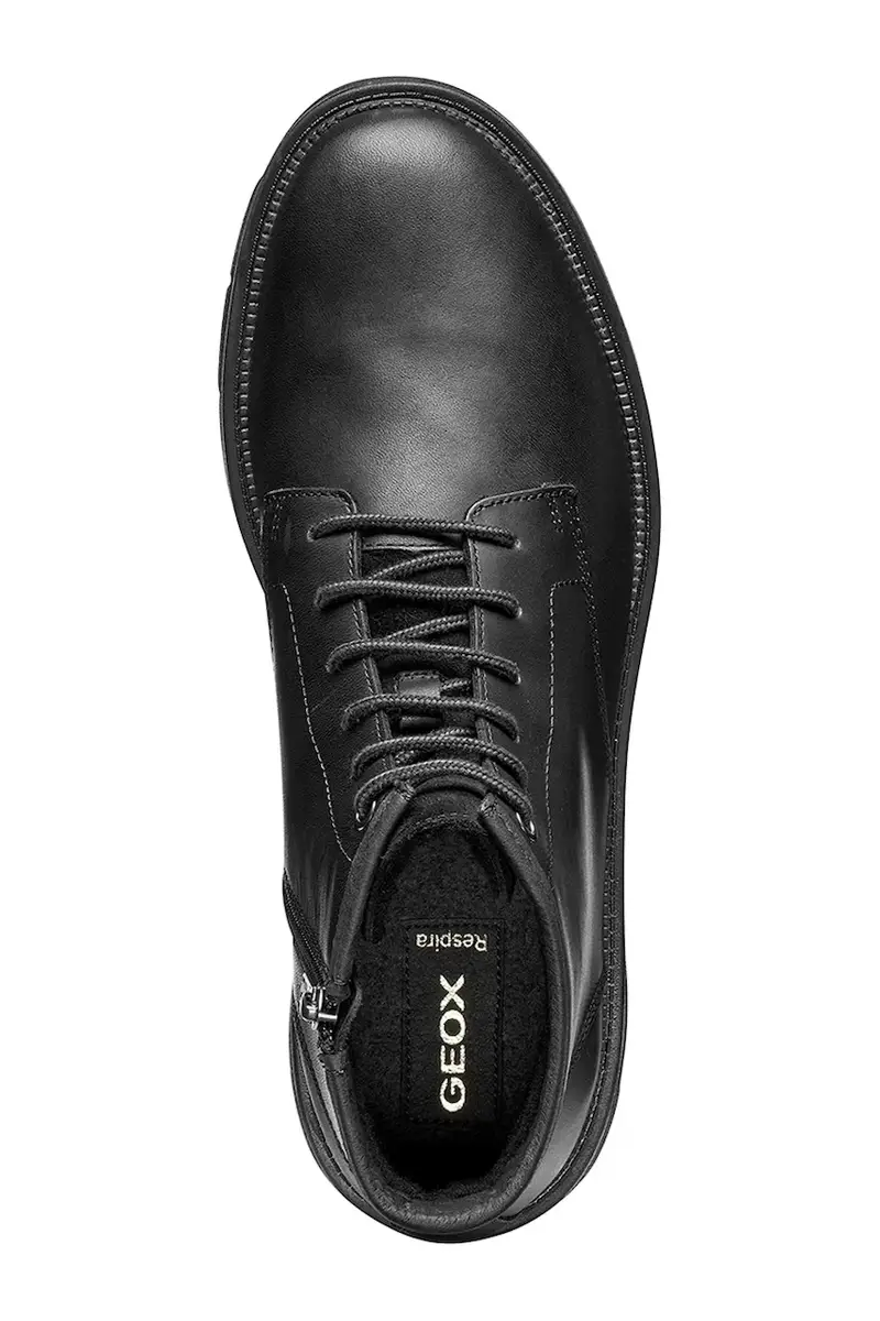 stivali alti in pelle U POVE colore nero U56M7B 000FF C9999 miniatura 5