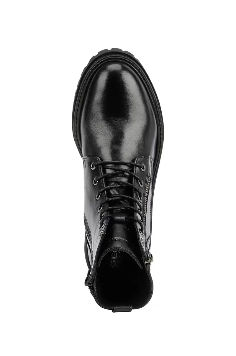 stivali da motociclista in pelle donna Nero miniatura 5