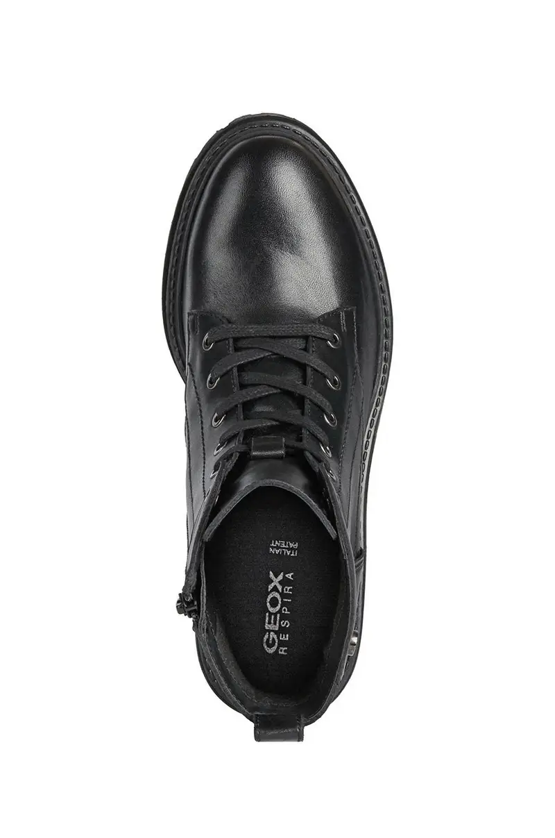 stivali da motociclista in pelle donna Nero miniatura 5