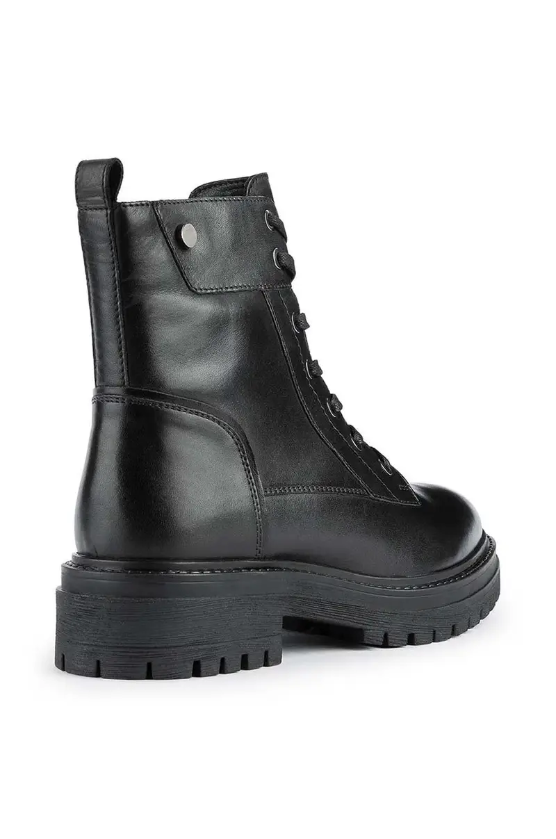 stivali da motociclista in pelle Iridea Nero miniatura 4