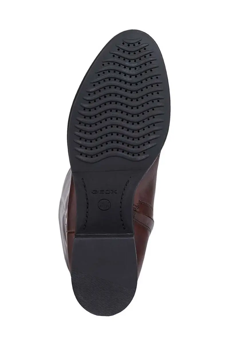 stivali in pelle D FELICITY D D84G1D 00043 C0013 Marrone miniatura 5