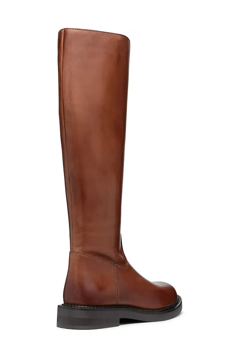 stivali in pelle D SERILDA donna colore marrone D46WYA 00043 C6002 miniatura 3