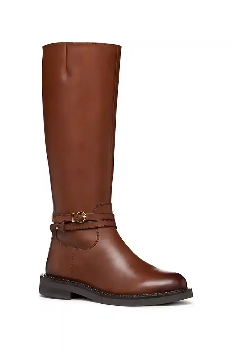 stivali in pelle D SERILDA donna colore marrone D56WYA 00043 C6002 miniatura 2