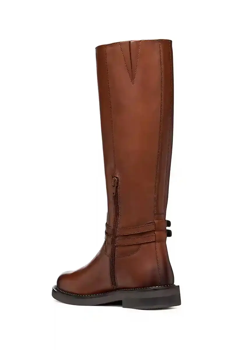 stivali in pelle D SERILDA donna colore marrone D56WYA 00043 C6002 miniatura 4