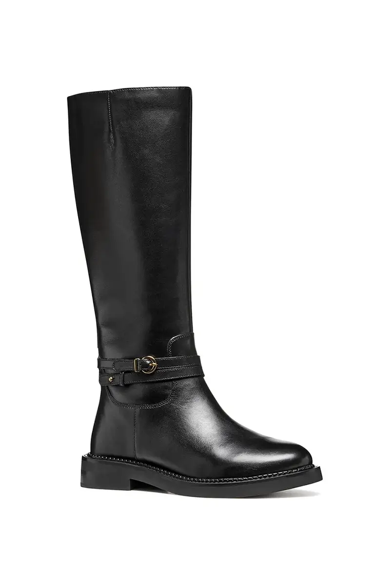 stivali in pelle D SERILDA donna colore nero D56WYA 00043 C9999 miniatura 2