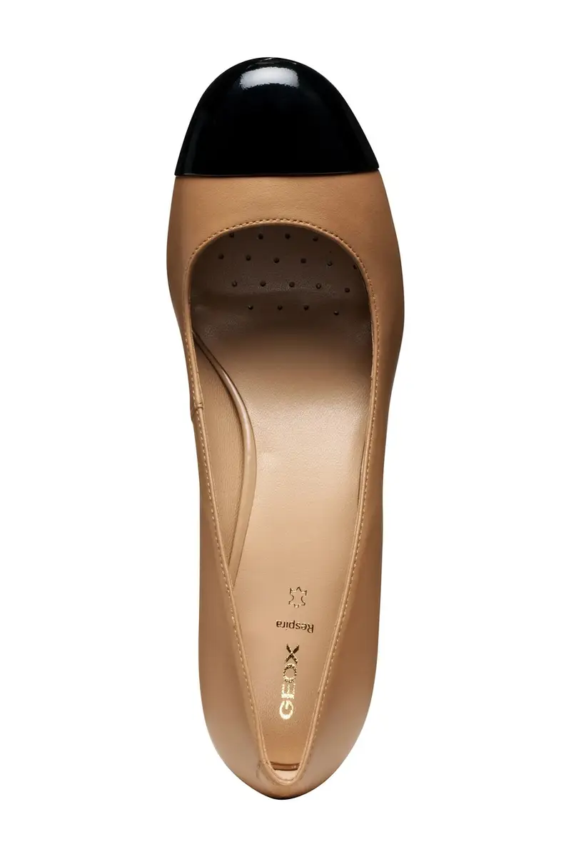 tacchi in pelle D VIRNILISA 65 colore beige D56YYC 0TU66 C0015 miniatura 5