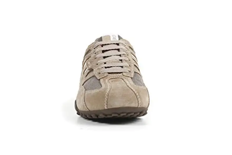 Geox Uomo Snake K, Sneakers Uomo, Beige Beige Dk Orange, 46 EU miniatura 3