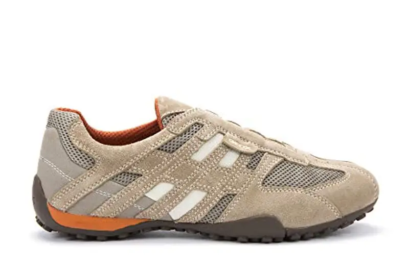 Geox Uomo Snake L, Sneakers Uomo, Beige Beige Dk Orange, 45 EU miniatura 2