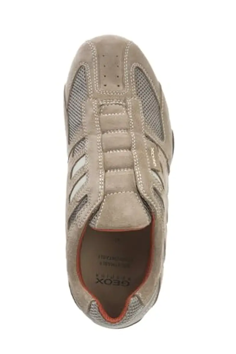 Geox Uomo Snake L, Sneakers Uomo, Beige Beige Dk Orange, 45 EU miniatura 3