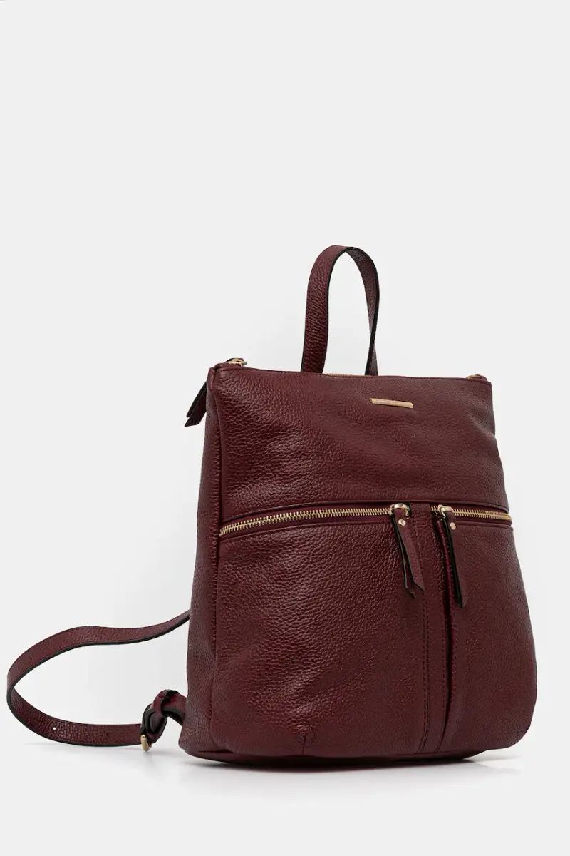 zaino in pelle IRENIE donna colore granata D25JVA 00046 miniatura 2