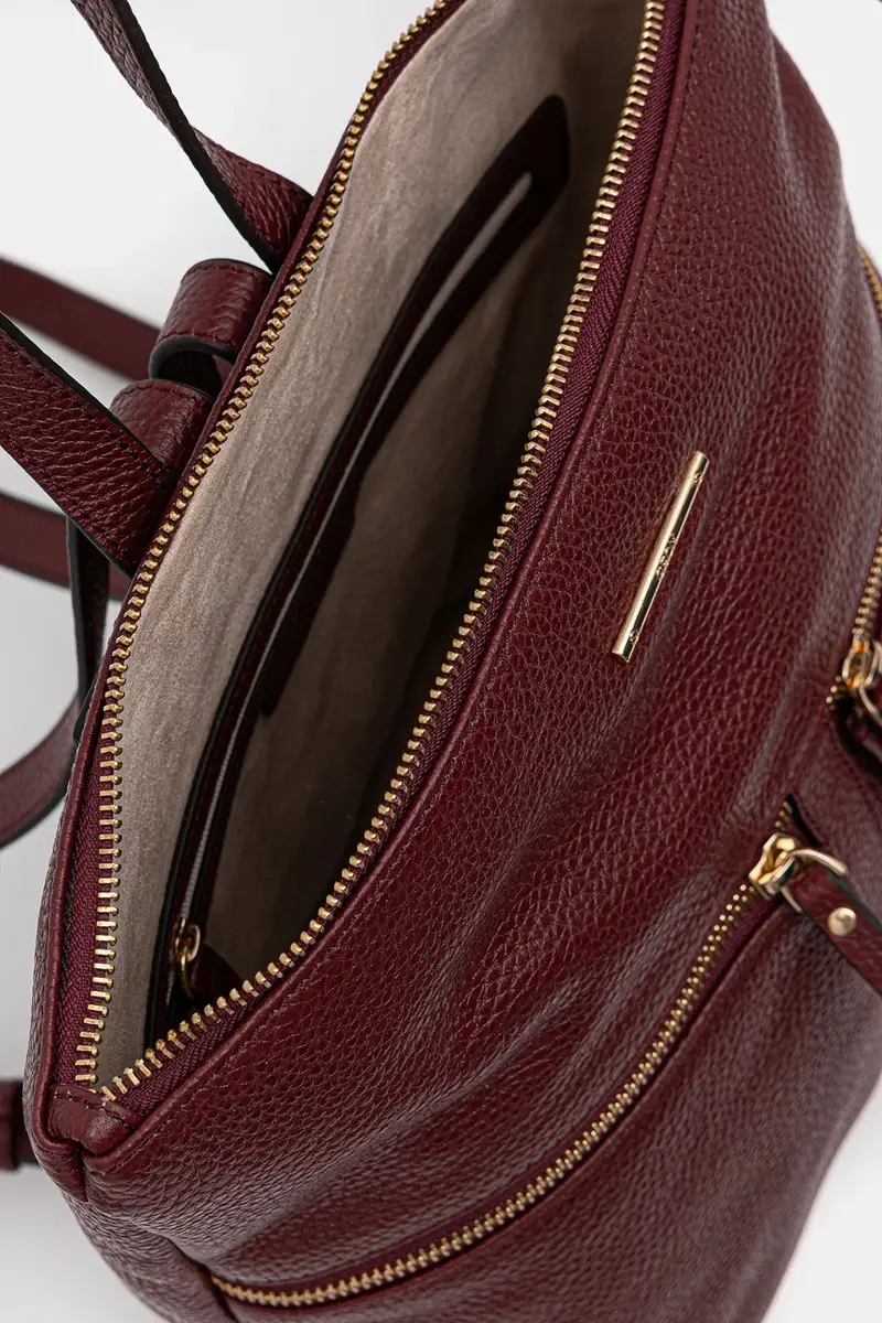 zaino in pelle IRENIE donna colore granata D25JVA 00046 miniatura 5