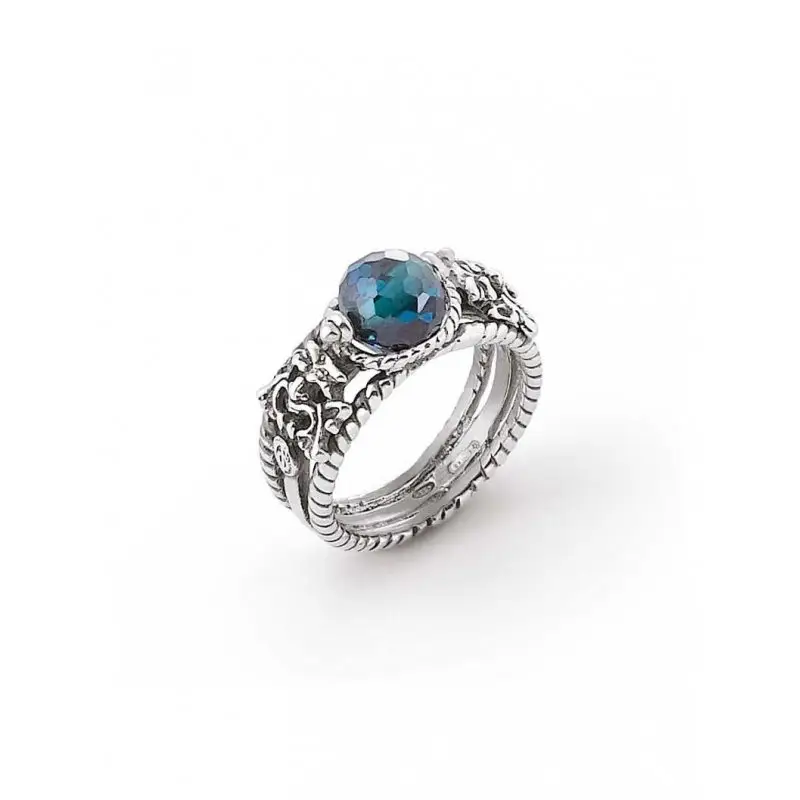 Anello Argento 925 Con Pietra Sfaccettata - Gerardo Sacco