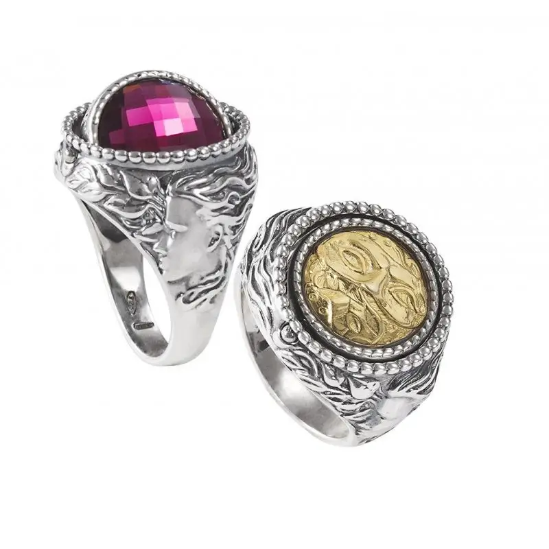 Anello Argento 925 E Cristallo Febbraio - Gerardo Sacco