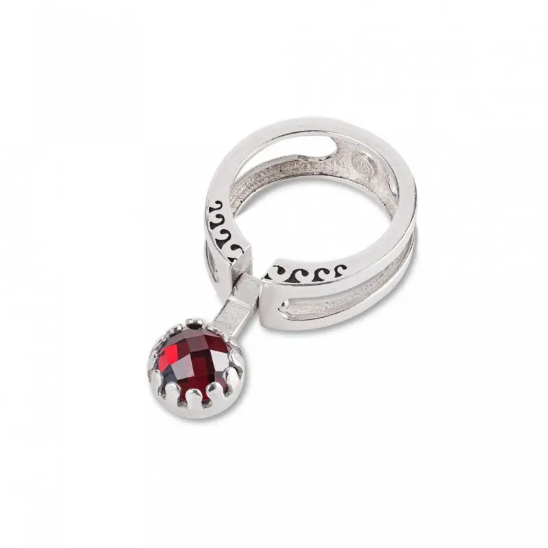 Anello/Ciondolo Arg 925/000 Con Pietra Cubik Zirconia - Gerardo Sacco