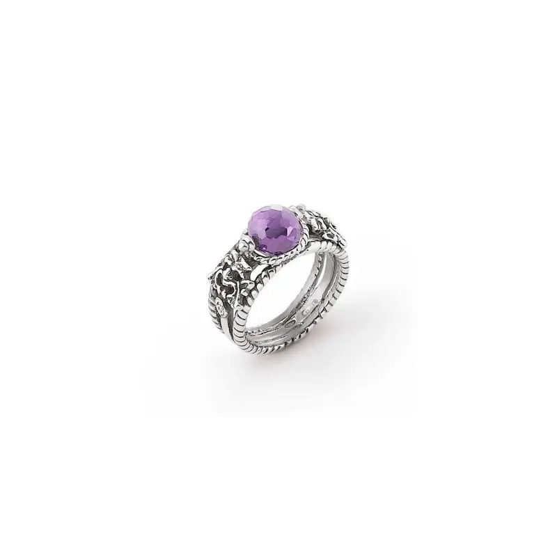 Anello In Argento Con Pietra Cubic Zirconia - Gerardo Sacco