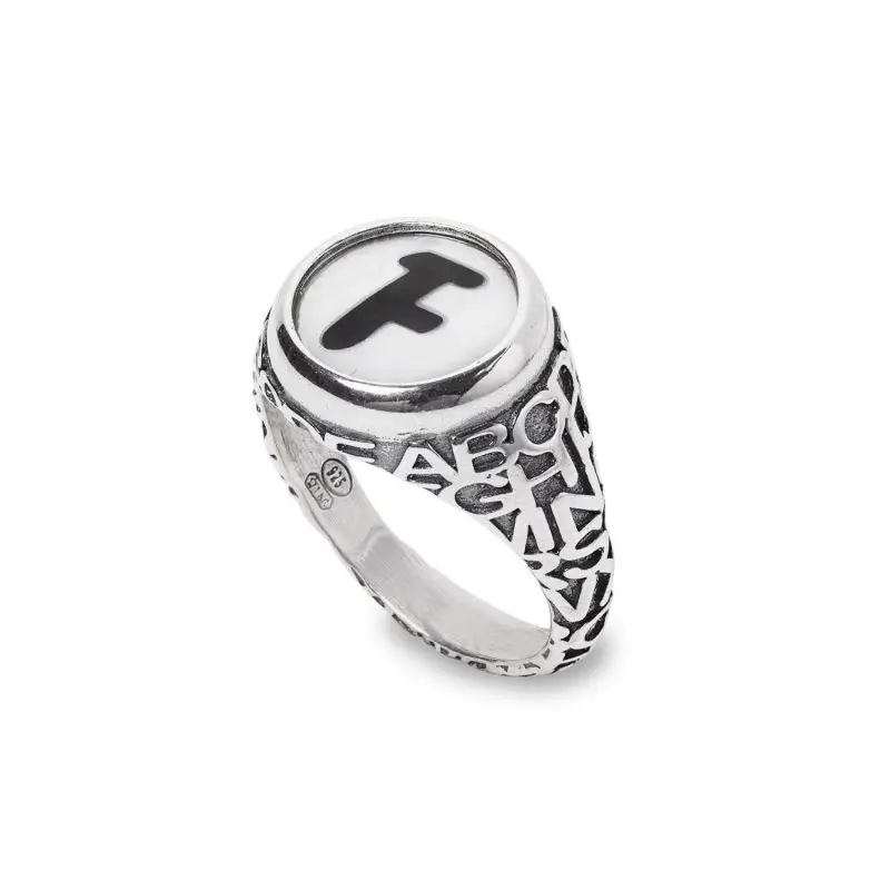 Anello Lettera F - Argento 925 - Gerardo Sacco
