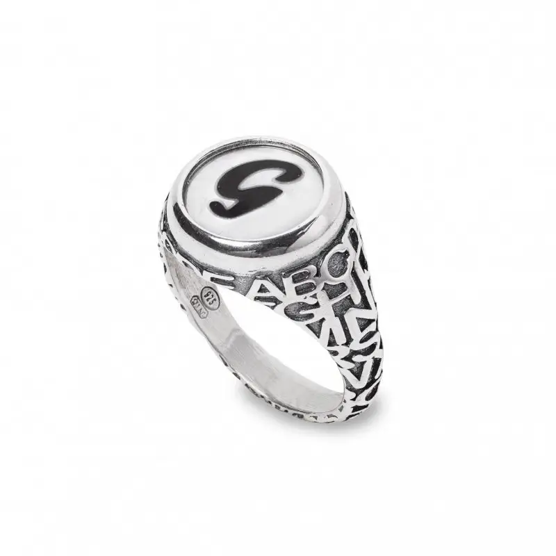 Anello Lettera G In Argento - Gerardo Sacco
