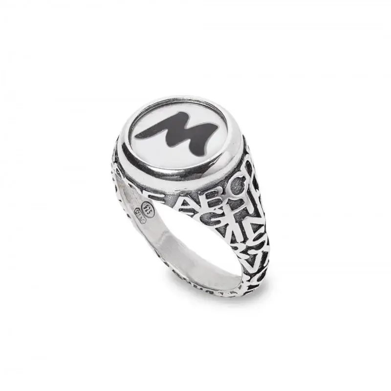 Anello Lettera M - Argento 925 - Gerardo Sacco