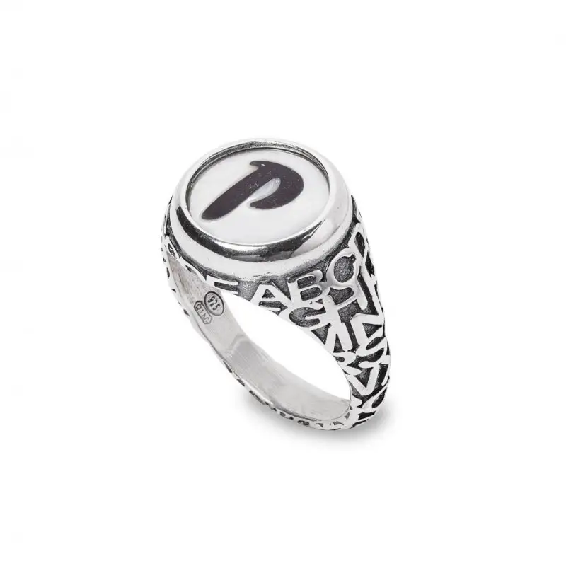 Anello Lettera P - Argento 925 - Gerardo Sacco