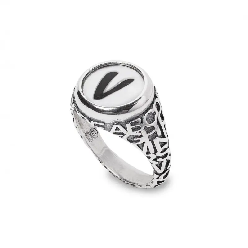 Anello Lettera V - Argento 925 - Gerardo Sacco