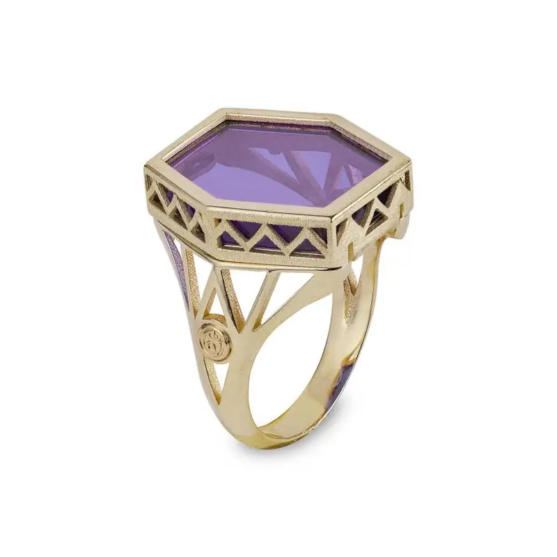 Anello Oro 375/000 E Pietre Dure - Modello Grande - Gerardo Sacco