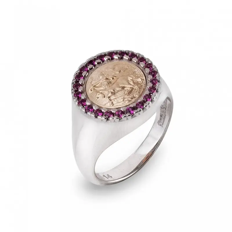 Anello Oro Tit 375/000 Segno Zodiacale Sagittario - Gerardo Sacco