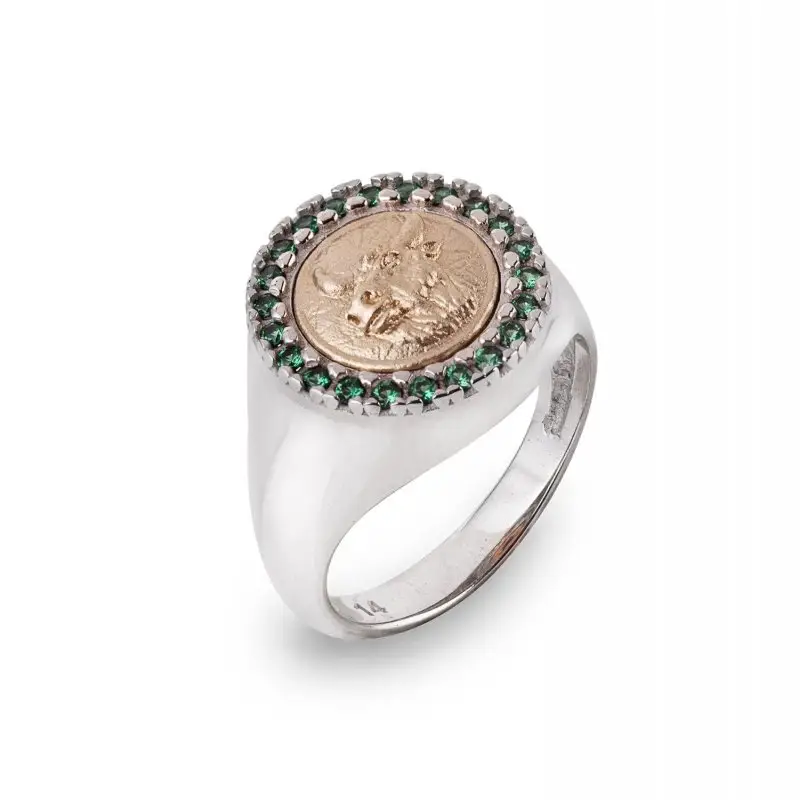 Anello Segno Zodiacale Toro - Cristalli Colorati - Gerardo Sacco