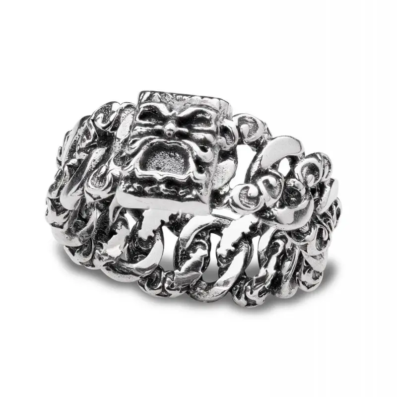 Anello Uomo Arg 925/000 Con Maschera Mod Grumetta - Gerardo Sacco