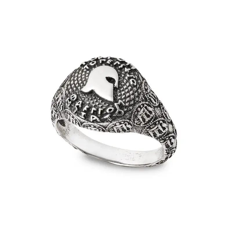 Anello Uomo Argento 925/000 Phayllos Con Elmo - Gerardo Sacco