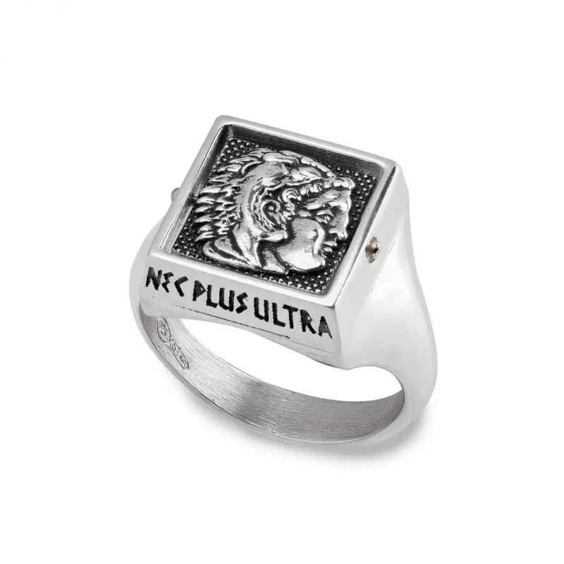 Anello Uomo Moneta Girevole Arg 925/000 E Agata Nera - Gerardo Sacco