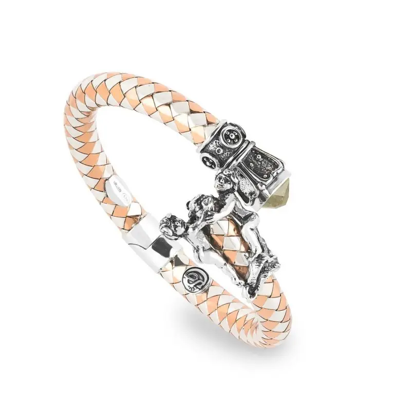 Bracc Arg Tit 925/000 Rame (Gemelli) - Gerardo Sacco