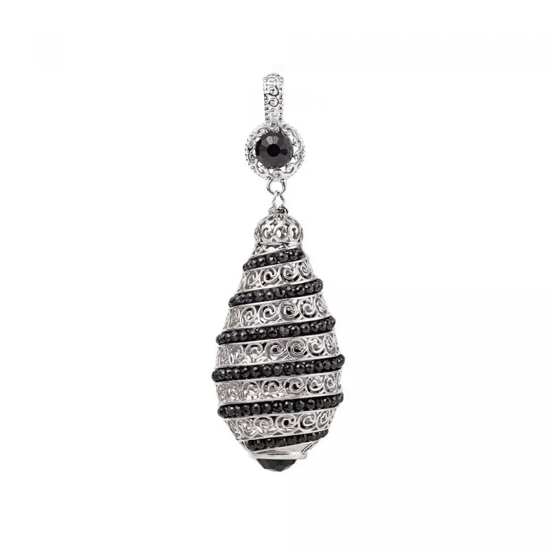 Ciondolo A Forma Di Fuso Con Pietre Colorate - Gerardo Sacco