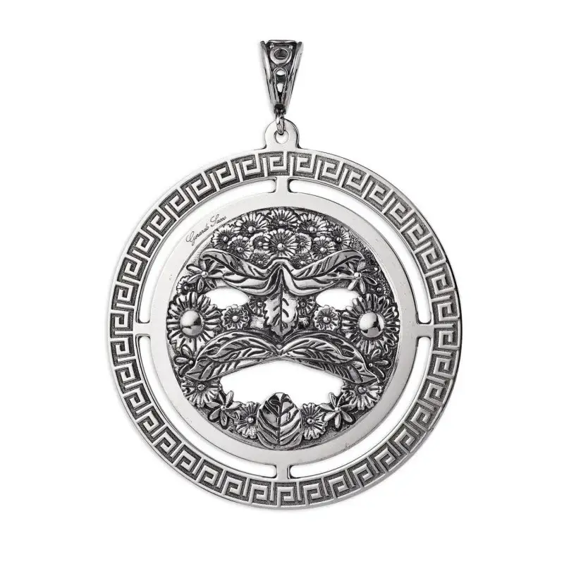Ciondolo Arg 925/000 Con Maschera Arcimboldo - Gerardo Sacco