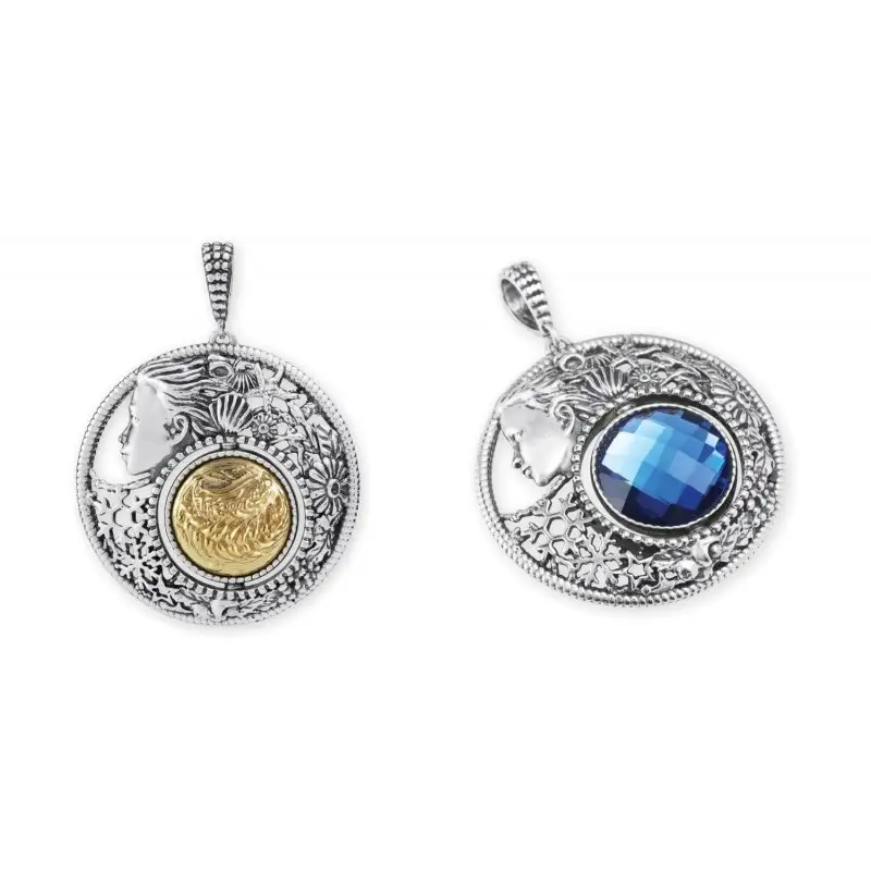 Ciondolo Grande Argento 925 Cristallo Sfaccettato - Gerardo Sacco