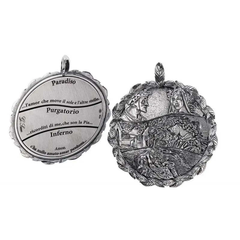 Ciondolo In Argento 925 Cantiche Di Dante - Gerardo Sacco