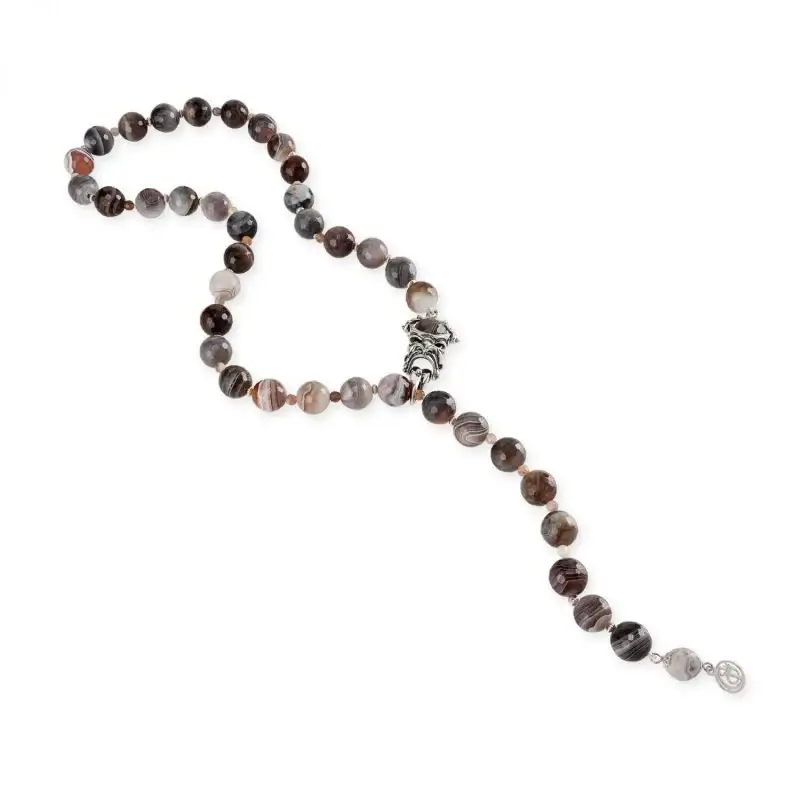 Collana Di Pietre Colorate Con Maschera - Gs 28026Scr - Gerardo Sacco