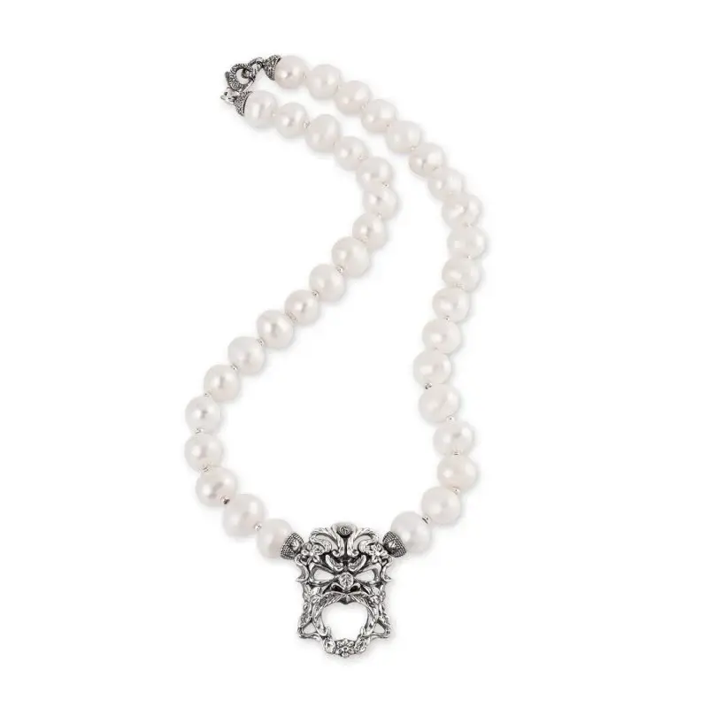 Collana Perle Con Maschera - Gs 27553B - Gerardo Sacco