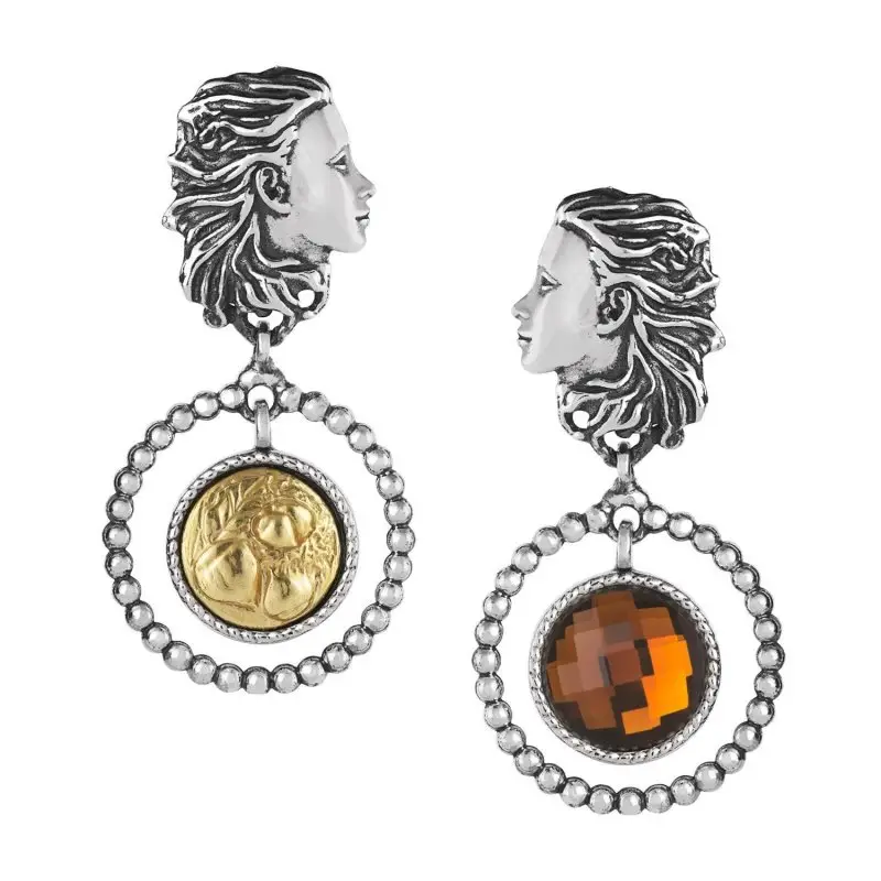 Orecchini Arg 925/000 E Cristallo Sfaccettato - Gerardo Sacco