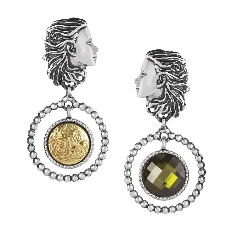 Orecchini Arg 925/000 E Cristallo Sfaccettato Maggio - Gerardo Sacco