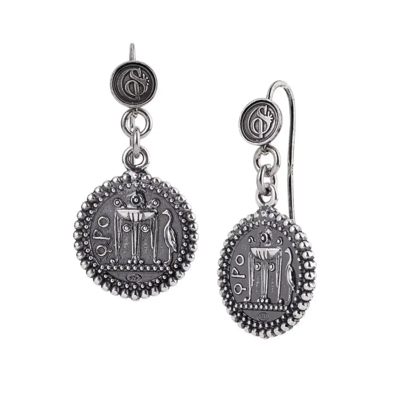 Orecchini Argento 925/000 Con Monete Statere - Gerardo Sacco