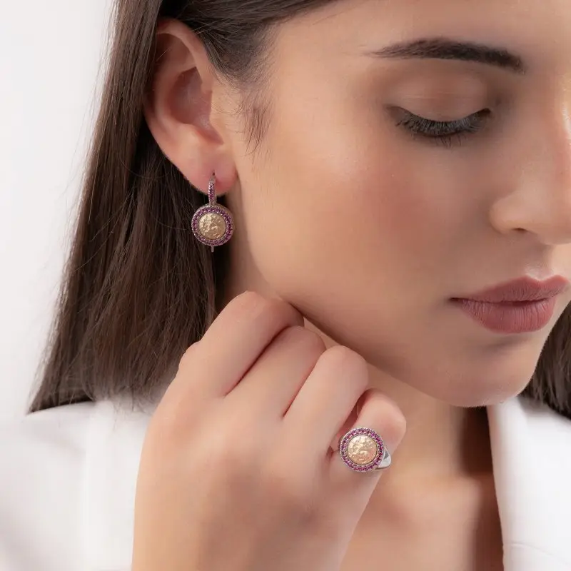 Orecchini Oro Tit 375/000 Cristalli Zodiacali - Gerardo Sacco miniatura 2